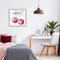 Stupell Industries Whimsical Cherries with Dotted Ribbon Framed Giclee, design by Creative Studio